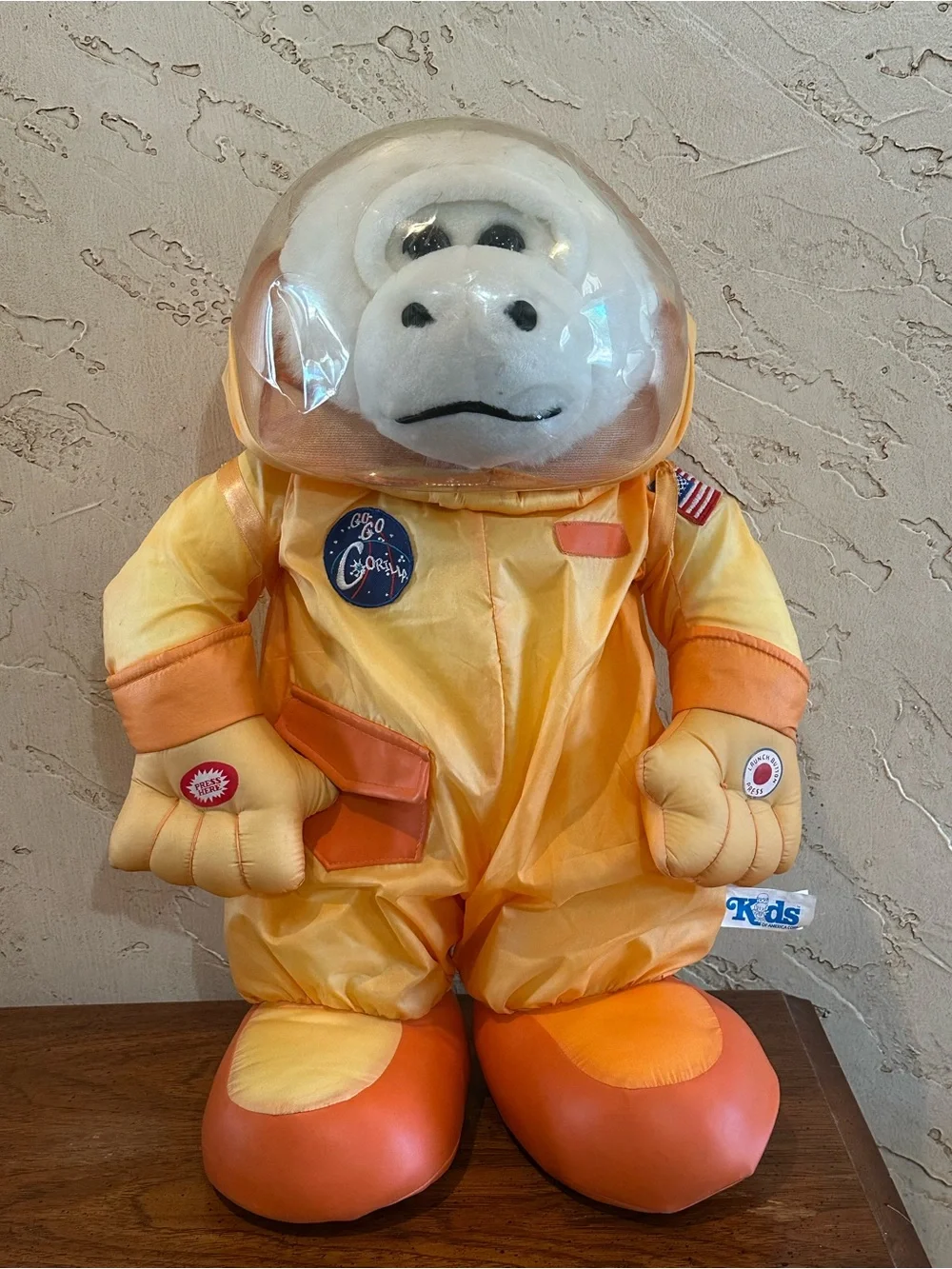 Vtg Kids of America Captain Cornelius Go Go Gorilla Orange Astronaut RH WORKS